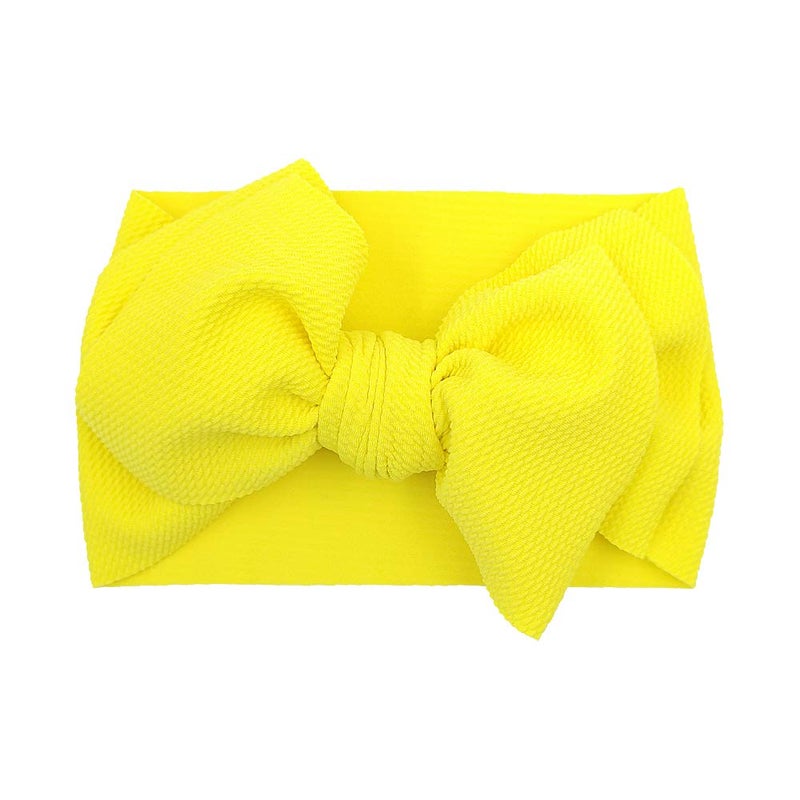 KIDOCHEESE Big Bows Baby Girl Headbands with Bows Elastics Nylon Hairbands Oversized Head Wraps Large Hair Bow Hair Accessories for Baby Girls Newborn Infant Toddlers Kids - Image 3